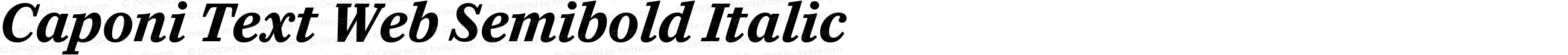 Caponi Text Web Semibold Italic