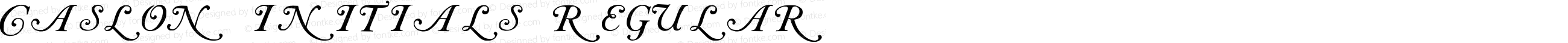 Caslon Initials Regular