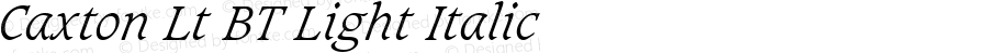 Caxton Light Italic BT