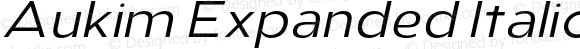 Aukim Expanded Italic