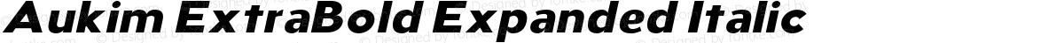 Aukim ExtraBold Expanded Italic