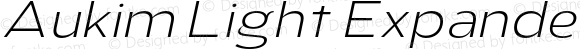 Aukim Light Expanded Italic