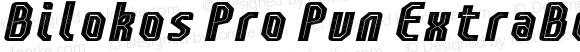 Bilokos Pro Pun ExtraBold Expanded Italic