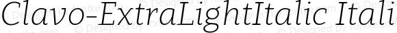 Clavo-ExtraLightItalic