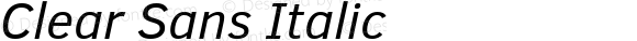 Clear Sans Italic