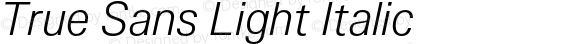 True Sans Light Italic