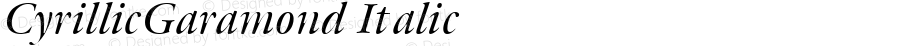 CyrillicGaramond Italic