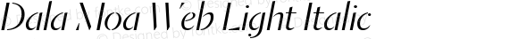 Dala Moa Web Light Italic