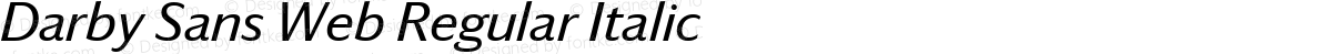 Darby Sans Web Regular Italic