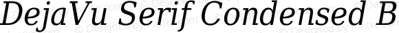 DejaVu Serif Italic Condensed