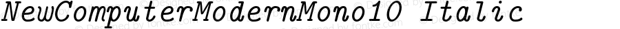 NewComputerModernMono10-Italic