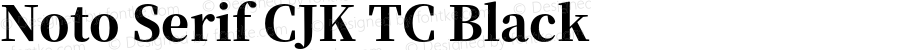 Noto Serif CJK TC Black