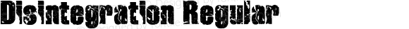 Disintegration Regular Macromedia Fontographer 4.1.3 06/20/2000