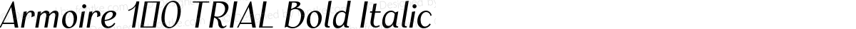 Armoire 1.0 TRIAL Bold Italic