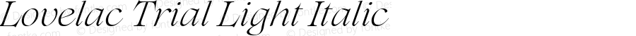 Lovelac Trial Light Italic