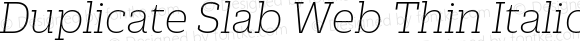 Duplicate Slab Web Thin Italic