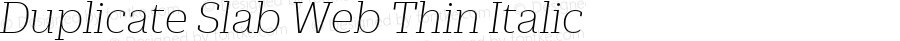 Duplicate Slab Web Thin Italic