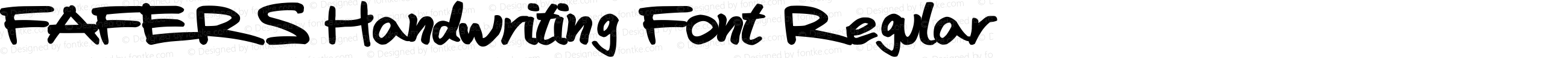 FAFERS Handwriting Font Regular