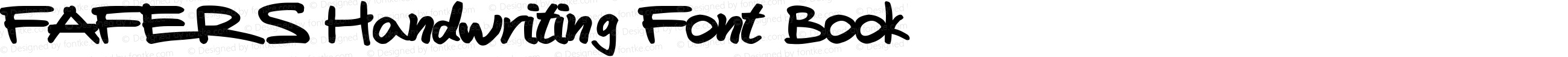 FAFERS True Type Handwriting Font