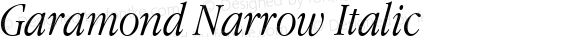 Garamond Narrow Italic