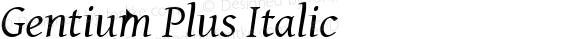 Gentium Plus Italic