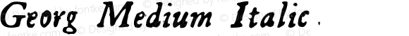 Georg Medium Italic