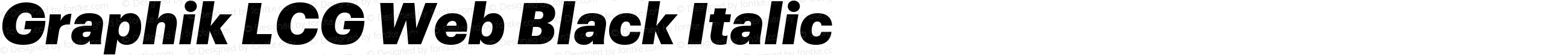 Graphik LCG Web Black Italic