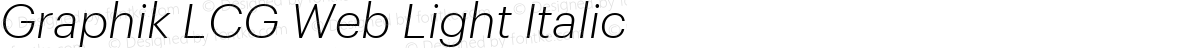 Graphik LCG Web Light Italic