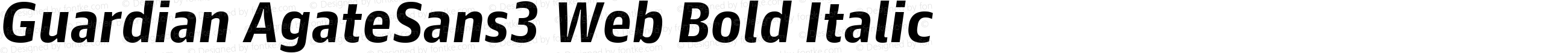 Guardian AgateSans3 Web Bold Italic