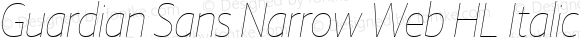 Guardian Sans Narrow Web HL Italic