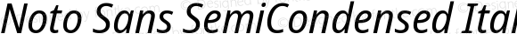 Noto Sans SemiCondensed Italic