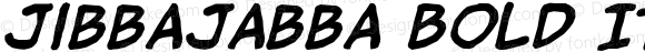 jibbajabba ExtraBold Italic