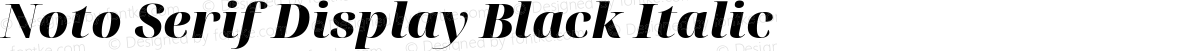 Noto Serif Display Black Italic