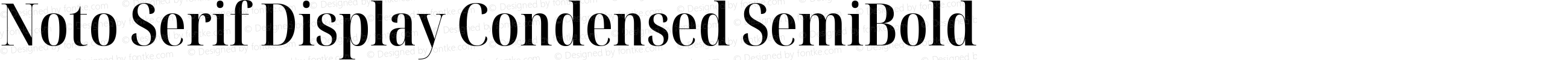 Noto Serif Display Condensed SemiBold