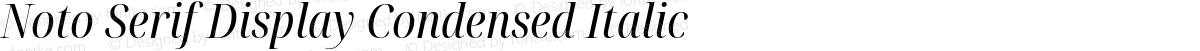 Noto Serif Display Condensed Italic