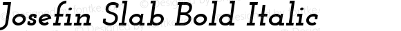 Josefin Slab Bold Italic