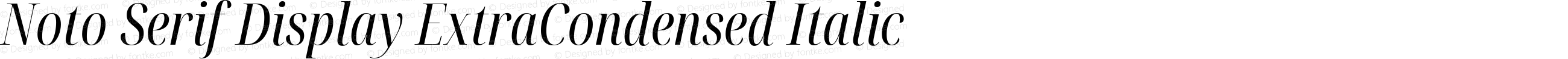 Noto Serif Display ExtraCondensed Italic