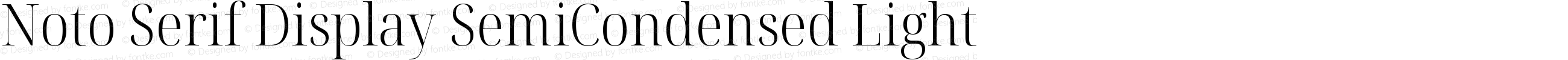 Noto Serif Display SemiCondensed Light