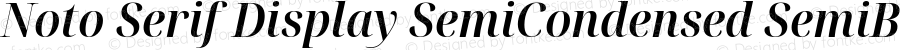 Noto Serif Display SemiCondensed SemiBold Italic