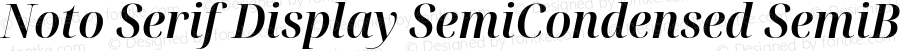 Noto Serif Display SemiCondensed SemiBold Italic