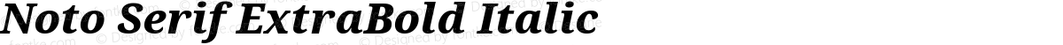 Noto Serif ExtraBold Italic