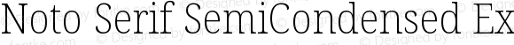 Noto Serif SemiCondensed ExtraLight