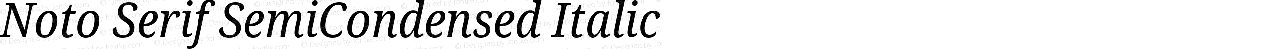 Noto Serif SemiCondensed Italic