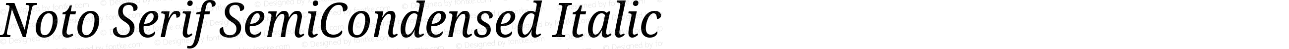 Noto Serif SemiCondensed Italic