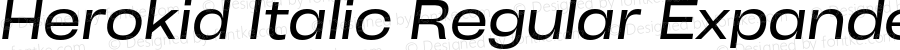 Herokid Italic Regular Expanded