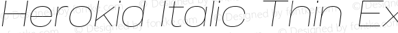 Herokid Italic Thin Expanded