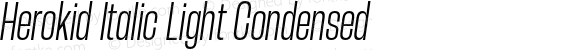 Herokid Italic Light Condensed