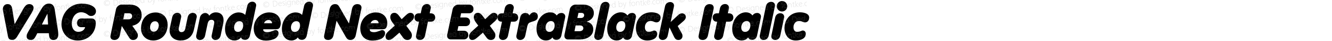 VAG Rounded Next ExtraBlack Italic