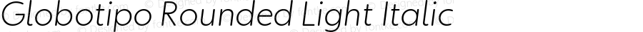 Globotipo Rounded Light Italic