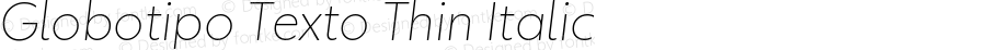 Globotipo Texto Thin Italic